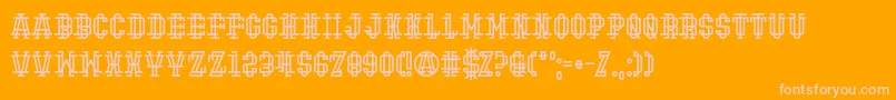 HipsterHandGrenade Font – Pink Fonts on Orange Background