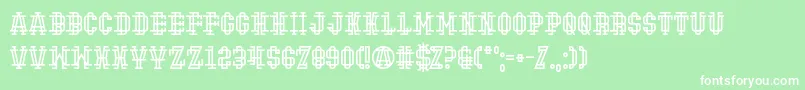 HipsterHandGrenade Font – White Fonts on Green Background