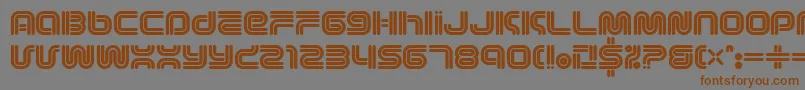 Czcionka Vectroid1 – brązowe czcionki na szarym tle