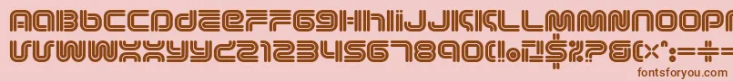 Vectroid1 Font – Brown Fonts on Pink Background