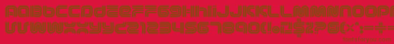 Vectroid1-Schriftart – Braune Schriften auf rotem Hintergrund