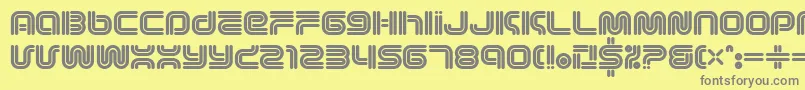 Vectroid1 Font – Gray Fonts on Yellow Background