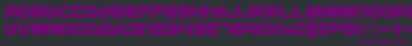 Czcionka Vectroid1 – fioletowe czcionki na czarnym tle