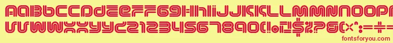 Vectroid1 Font – Red Fonts on Yellow Background