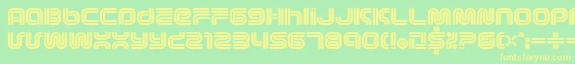 Vectroid1 Font – Yellow Fonts on Green Background