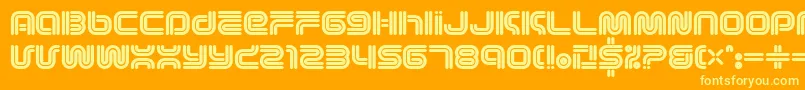 Czcionka Vectroid1 – żółte czcionki na pomarańczowym tle