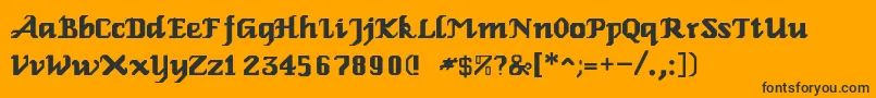 RelbeRoman Font – Black Fonts on Orange Background