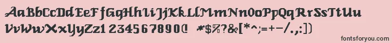Шрифт RelbeRoman – чёрные шрифты на розовом фоне