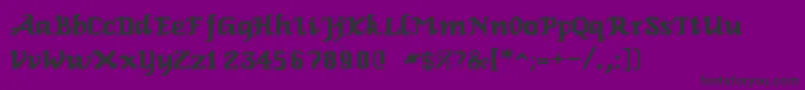 RelbeRoman Font – Black Fonts on Purple Background