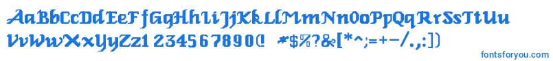Шрифт RelbeRoman – синие шрифты на белом фоне