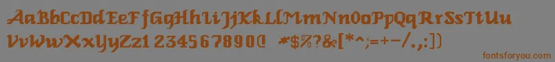 Шрифт RelbeRoman – коричневые шрифты на сером фоне