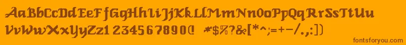 Шрифт RelbeRoman – коричневые шрифты на оранжевом фоне
