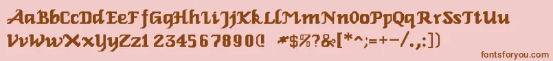 RelbeRoman-fontti – ruskeat fontit vaaleanpunaisella taustalla