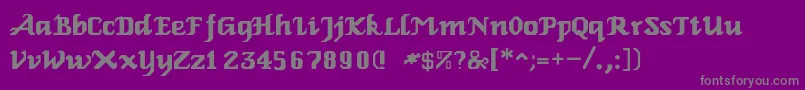 フォントRelbeRoman – 紫の背景に灰色の文字
