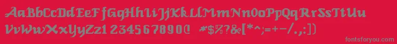 RelbeRoman Font – Gray Fonts on Red Background