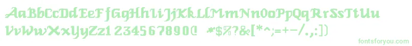 Шрифт RelbeRoman – зелёные шрифты на белом фоне