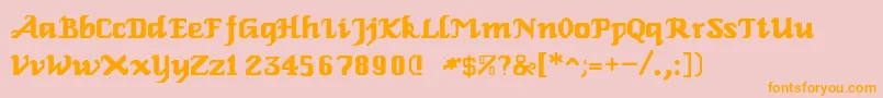 RelbeRoman Font – Orange Fonts on Pink Background