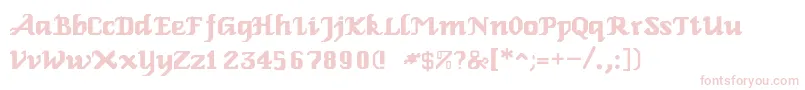 Шрифт RelbeRoman – розовые шрифты на белом фоне