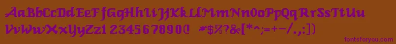 RelbeRoman Font – Purple Fonts on Brown Background