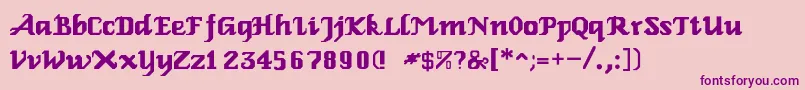 RelbeRoman Font – Purple Fonts on Pink Background