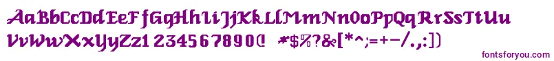 RelbeRoman-Schriftart – Violette Schriften auf weißem Hintergrund