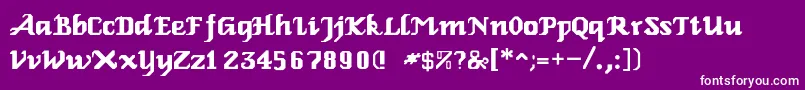 RelbeRoman Font – White Fonts on Purple Background