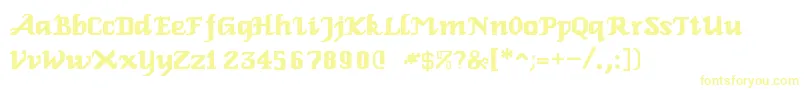 Шрифт RelbeRoman – жёлтые шрифты на белом фоне
