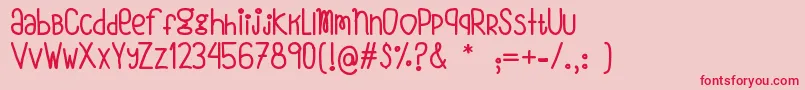 VmfOhForme Font – Red Fonts on Pink Background