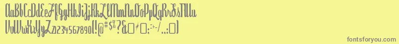 DyspepsiaRegular Font – Gray Fonts on Yellow Background