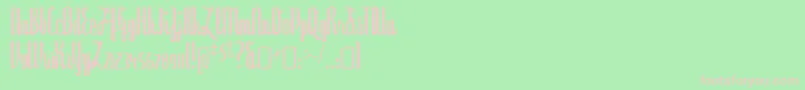 Czcionka DyspepsiaRegular – różowe czcionki na zielonym tle
