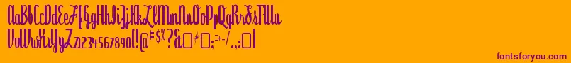 DyspepsiaRegular Font – Purple Fonts on Orange Background