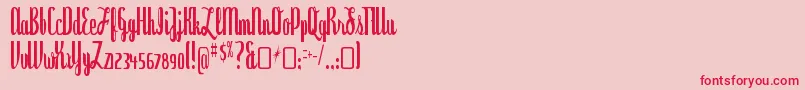 DyspepsiaRegular Font – Red Fonts on Pink Background