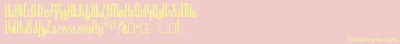 DyspepsiaRegular Font – Yellow Fonts on Pink Background