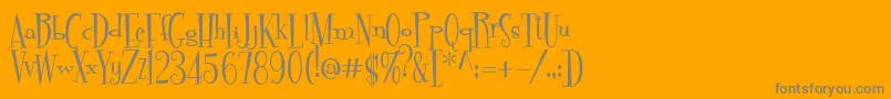 Pudelina Font – Gray Fonts on Orange Background