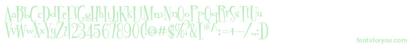 Pudelina Font – Green Fonts on White Background