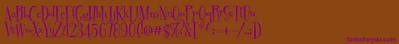 Pudelina Font – Purple Fonts on Brown Background