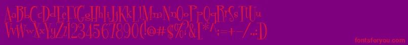 Pudelina Font – Red Fonts on Purple Background