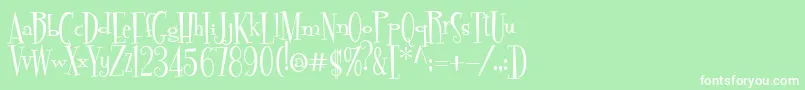 Pudelina Font – White Fonts on Green Background