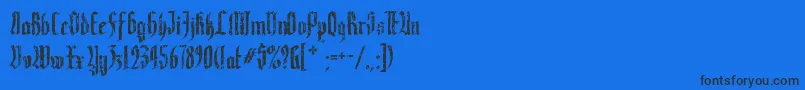 フォントVaraninde – 黒い文字の青い背景