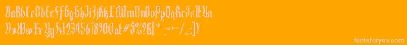 Varaninde Font – Pink Fonts on Orange Background