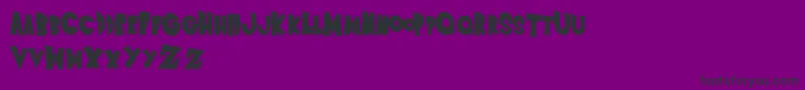 Шрифт SaiyanSansLeftOblique – чёрные шрифты на фиолетовом фоне