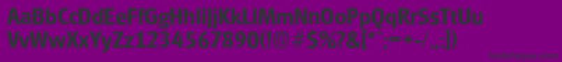 GlasgowserialBold-fontti – mustat fontit violetilla taustalla