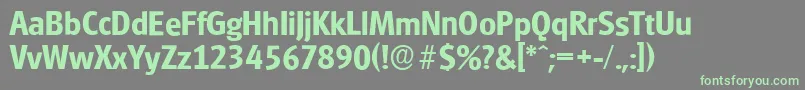 Шрифт GlasgowserialBold – зелёные шрифты на сером фоне