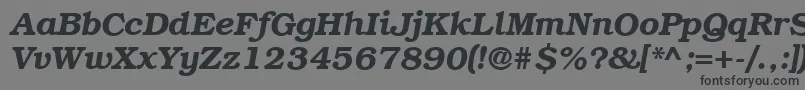フォントItcBookmanDemiItalicCyrillic – 黒い文字の灰色の背景