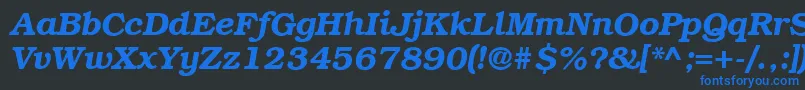 ItcBookmanDemiItalicCyrillic Font – Blue Fonts on Black Background