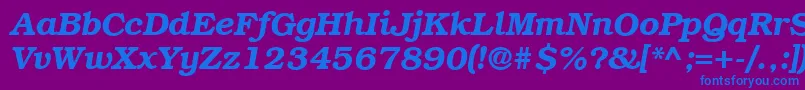 ItcBookmanDemiItalicCyrillic Font – Blue Fonts on Purple Background