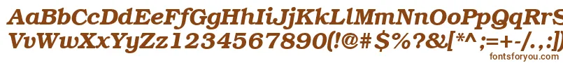 ItcBookmanDemiItalicCyrillic-fontti – ruskeat fontit valkoisella taustalla