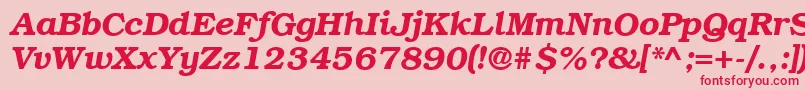 ItcBookmanDemiItalicCyrillic Font – Red Fonts on Pink Background