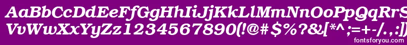 ItcBookmanDemiItalicCyrillic Font – White Fonts on Purple Background