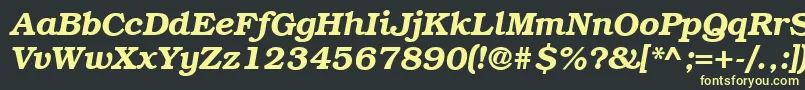 ItcBookmanDemiItalicCyrillic Font – Yellow Fonts on Black Background